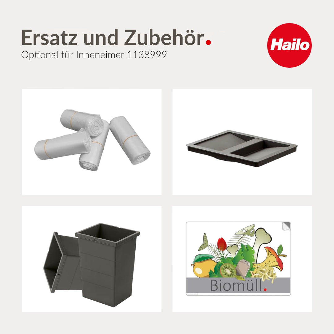 Hailo 13 Liter Inneneimer 1138999 für Cargo Abfallsammler Ersatzeimer Mülleimer