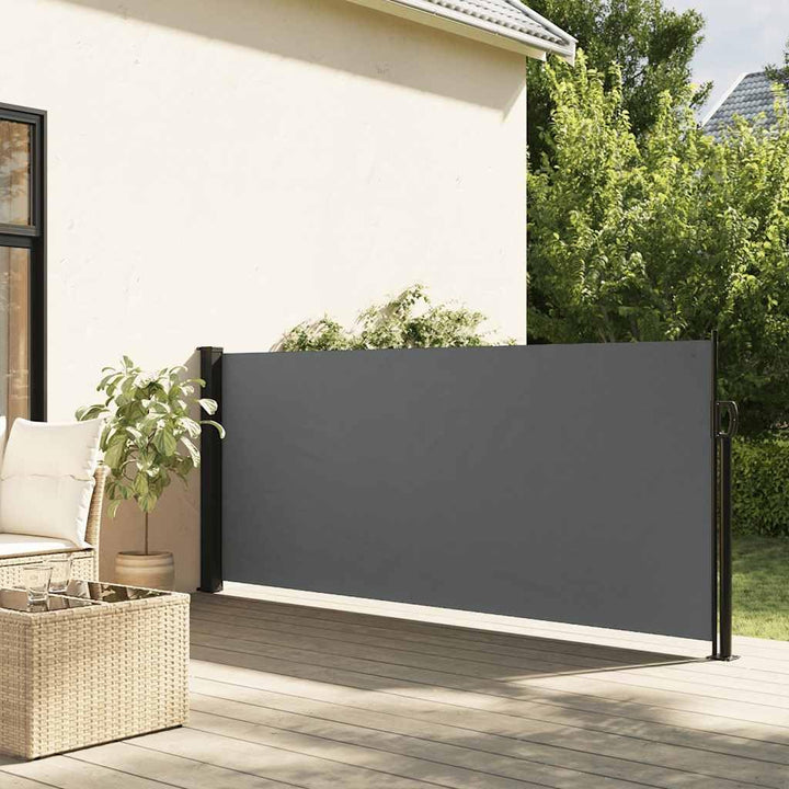 vidaXL Ausziehbare Seitenmarkise Anthrazit 120x500 cm 120 x 500 cm Anthrazit, 120 x 500 cm Anthrazit