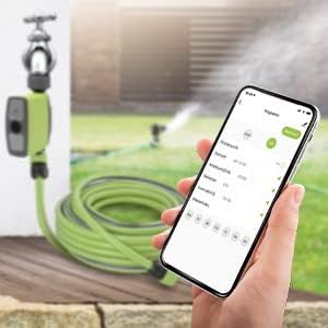Smartes Bewässerungssystem, Gartenbewässerung, Bewässerungscomputer WLAN mit Repeater, mit App, komp