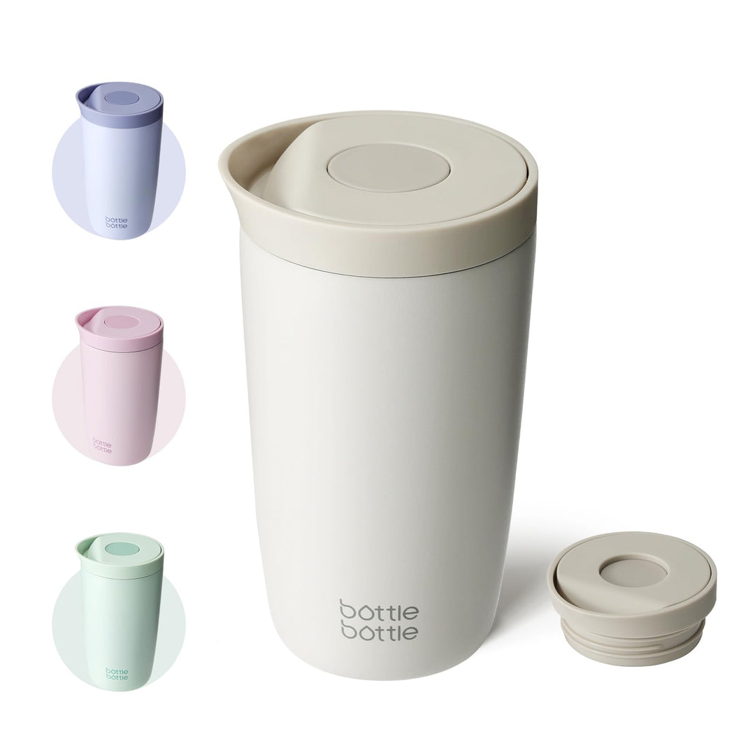 BOTTLE BOTTLE Thermobecher 350ml für Kaffee oder Tee, auslaufsicher und Easy Quick-Press-Verschluss,