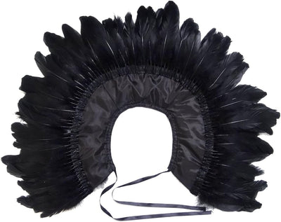 keland Gothic Feder Achselzucken Schal Poncho Halloween Party Kostüm Epauletten Fliege Krawatte Krag