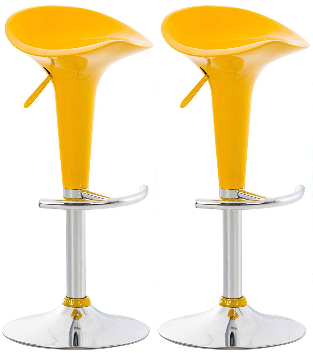 CLP 2er Set Barhocker Saddle Mit Drehbarem Kunsttoffsitz Und Fussablage I Höhenverstellbarer Hocker