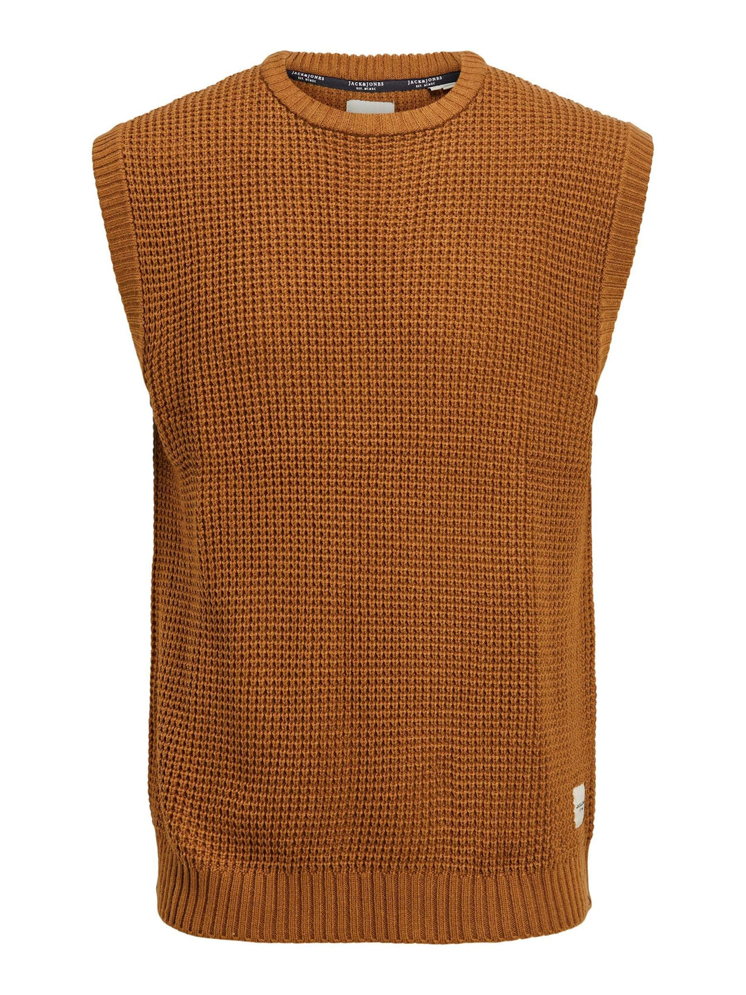 JACK & JONES Herren Dicker Grobstrick Pullunder | Rundhals Sweater ohne Ärmel | Warmer Pullover JJEN