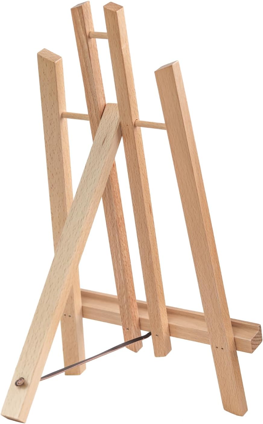 Tischstaffelei aus Buchenholz 40 cm hoch Staffelei Holzstaffelei Mini Staffelei Kinder Klappbar Und