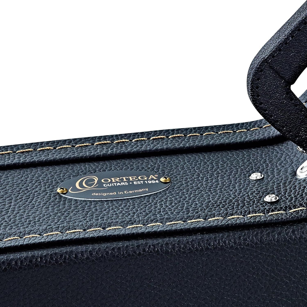 Ortega Guitars Koffer für A-Style Mandoline - schwarz, flat top, Economy Series, chrom Hardware (OMC