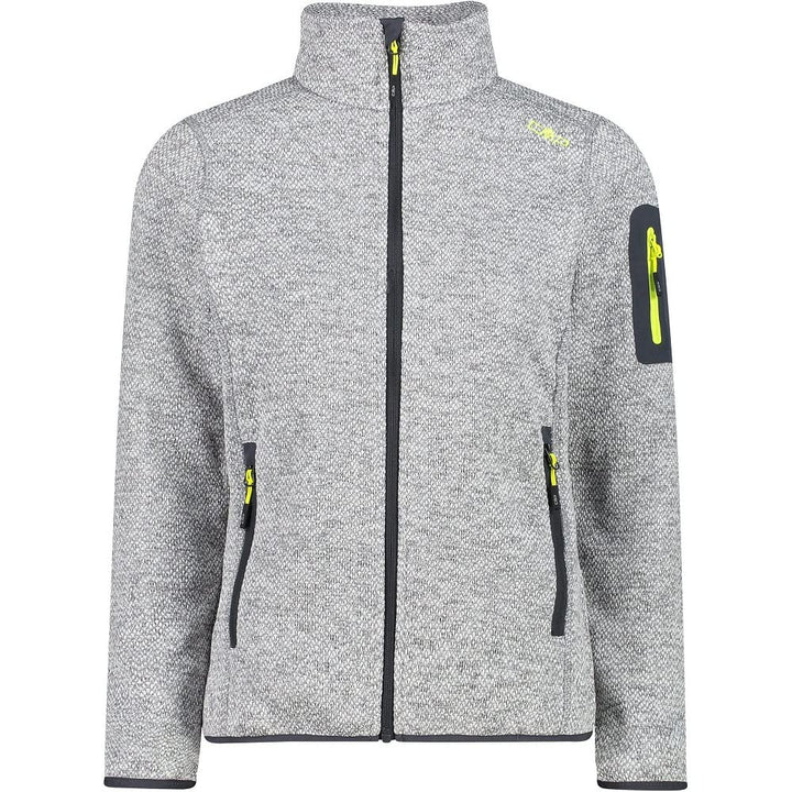 CMP Damen Fleecejacke Jacke 38 Grau-Zitrone, 38 Grau-Zitrone