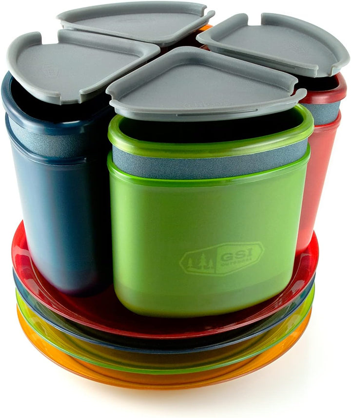 GSI Outdoors Geschirrset Infinity Compact für 4 Person, mehrfarbig, 75420