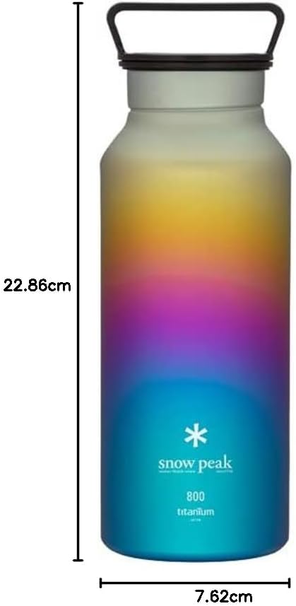 Snow Peak Titanium Aurora Bottle 800 - Rainbow