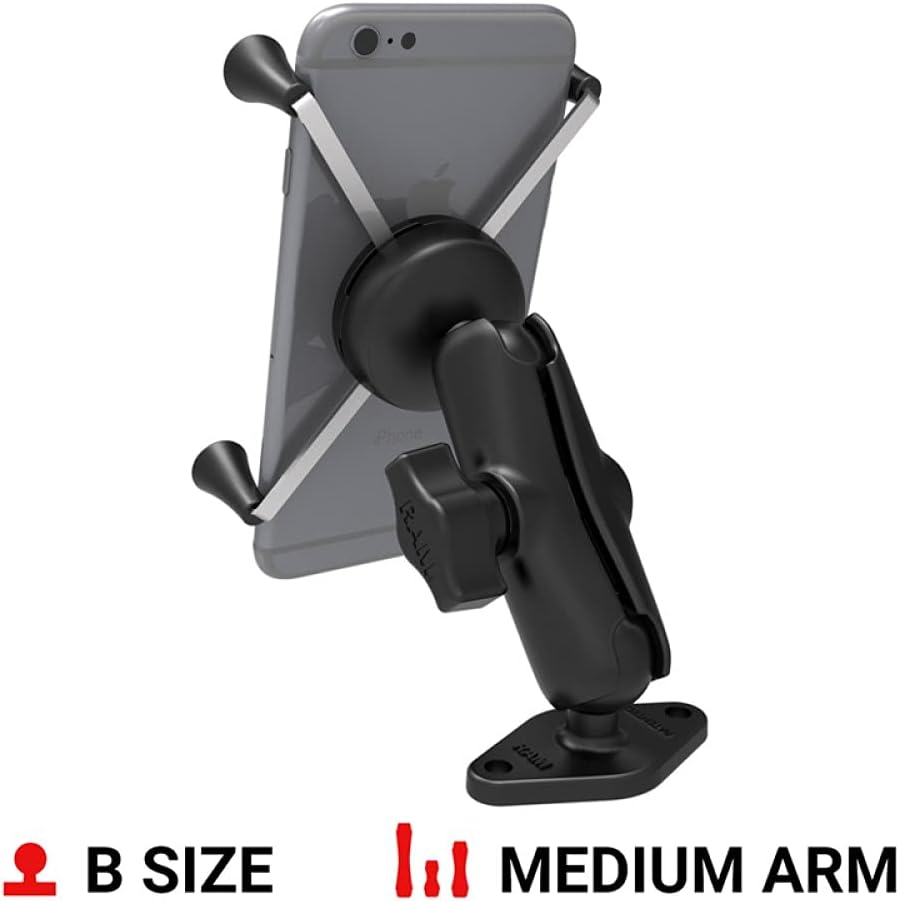 RAM MOUNTS RAM-B-102-UN10U Halterung für Navigationssysteme Fahrrad/Maschine Passiv Halterung Schwar