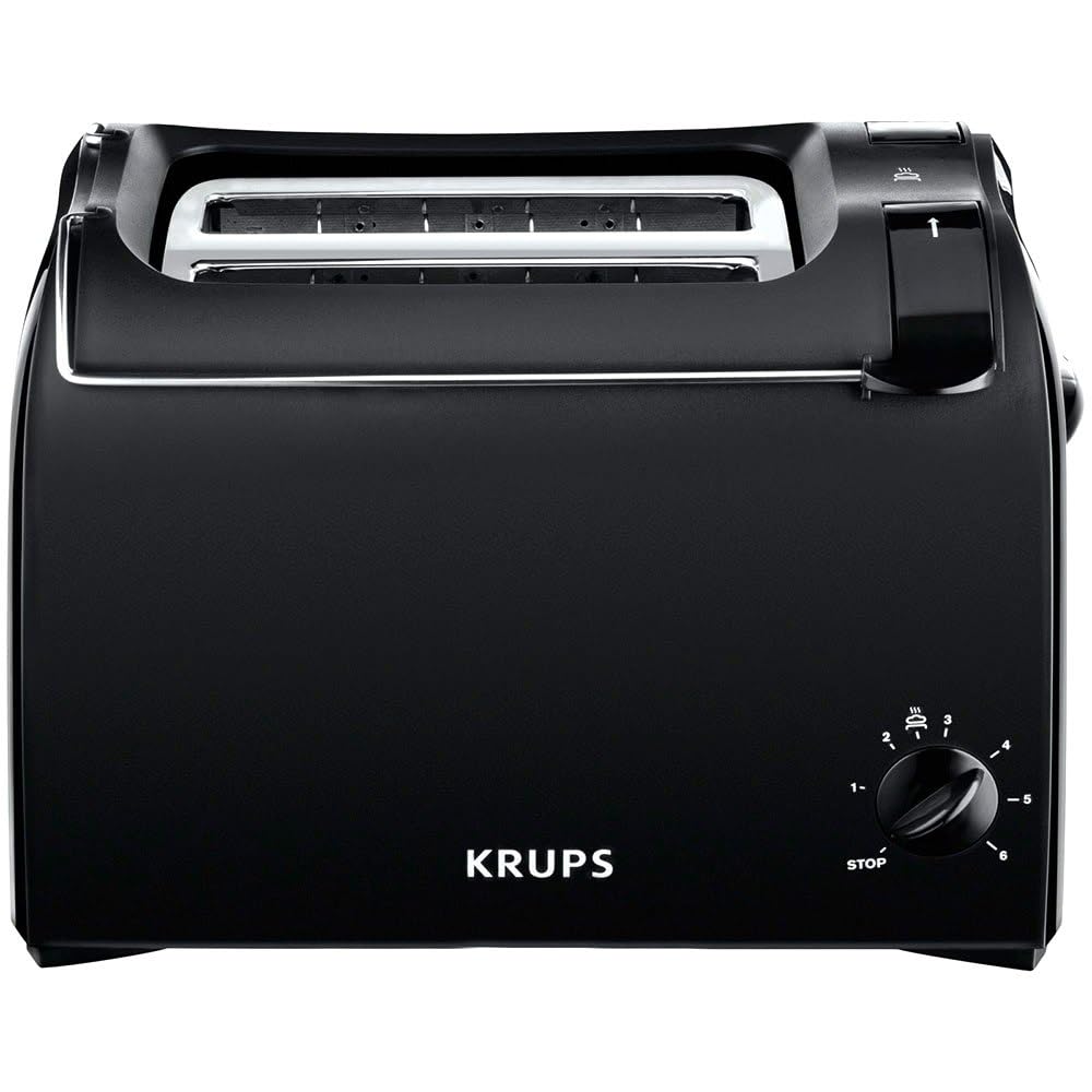 Krups Pro Aroma Toaster, 6 Toasterstufen, integrierter Brötchenwärmer, herausnehmbare Krümelschublad