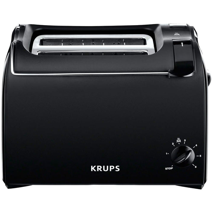 Krups Pro Aroma Toaster, 6 Toasterstufen, integrierter Brötchenwärmer, herausnehmbare Krümelschublad