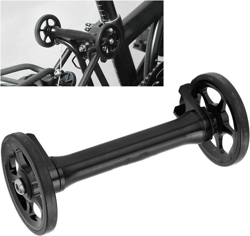 Easy Wheel Faltrad-Verlängerungsstange Teleskop-Verlängerungsstange für Brompton 3sixty Schwarz