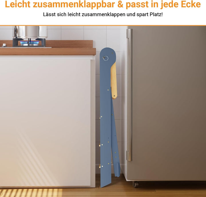 COSYLAND Montessori Lernturm ab 1 Jahr klappbar – Höhenverstellbarer Kinder Lernturm | Faltbarer Mon