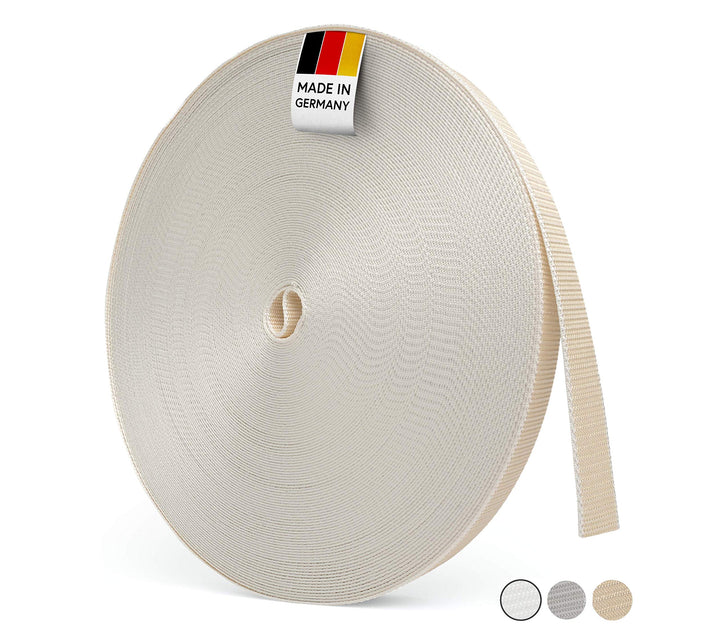 BAUHELD® 50m Rolladengurt 14mm 18mm 20mm 23mm [Made in Germany] Für Rolläden an Türen &amp; Fenster geei