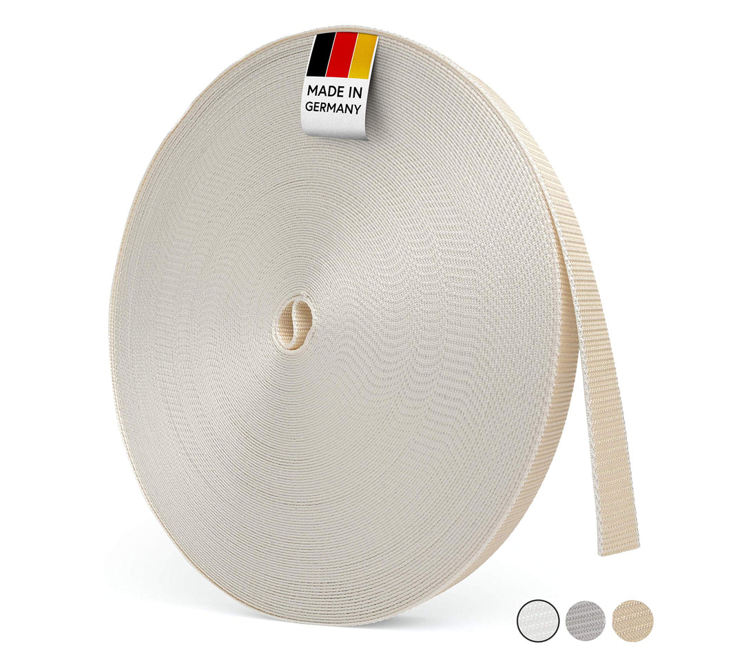 BAUHELD® 50m Rolladengurt 14mm 18mm 20mm 23mm [Made in Germany] Für Rolläden an Türen &amp; Fenster geei