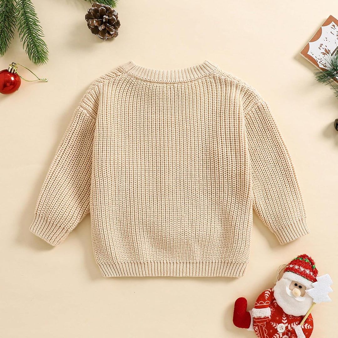 L&amp;ieserram Baby Jungen Mädchen Weihnachtspullover Weihnachten Gestrickt Pullover Jumper Neugeborenen
