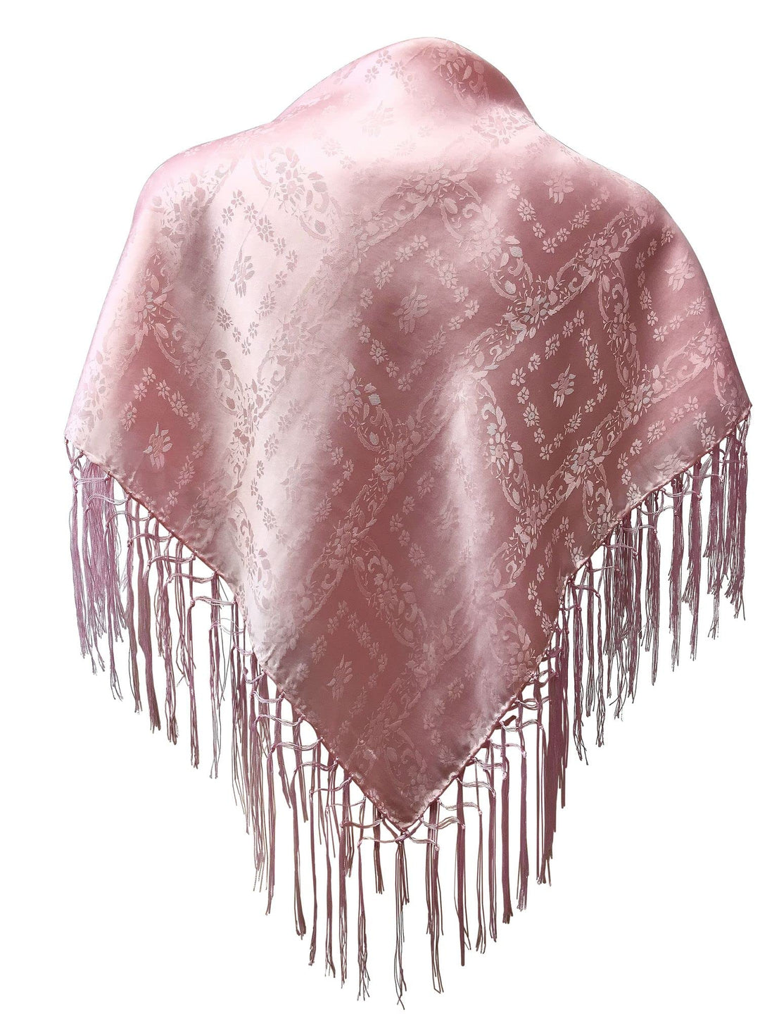 Seidentuch Dirndl-Trachtentuch Tuch 75 x 75cm Dirndltuch 100% Seide Fransentuch für Tracht Trachtens