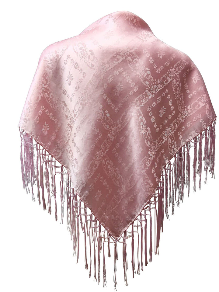 Seidentuch Dirndl-Trachtentuch Tuch 75 x 75cm Dirndltuch 100% Seide Fransentuch für Tracht Trachtens