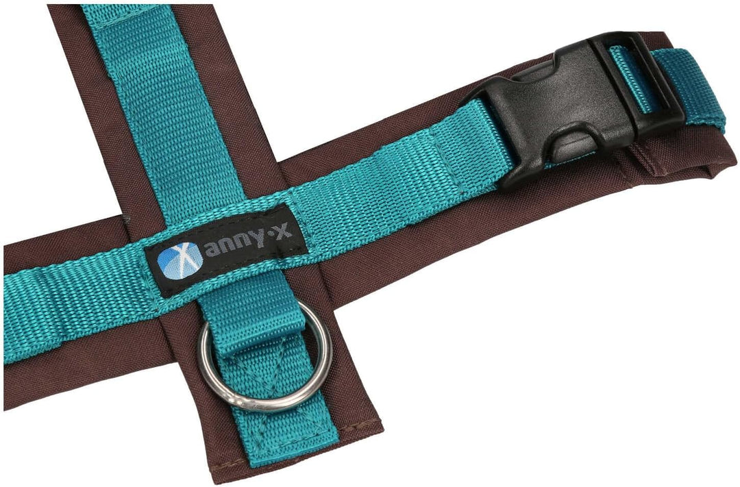 anny-x Brustgeschirr Fun braun Petrol - Gr. M braun petrol M-Standard, braun petrol M-Standard