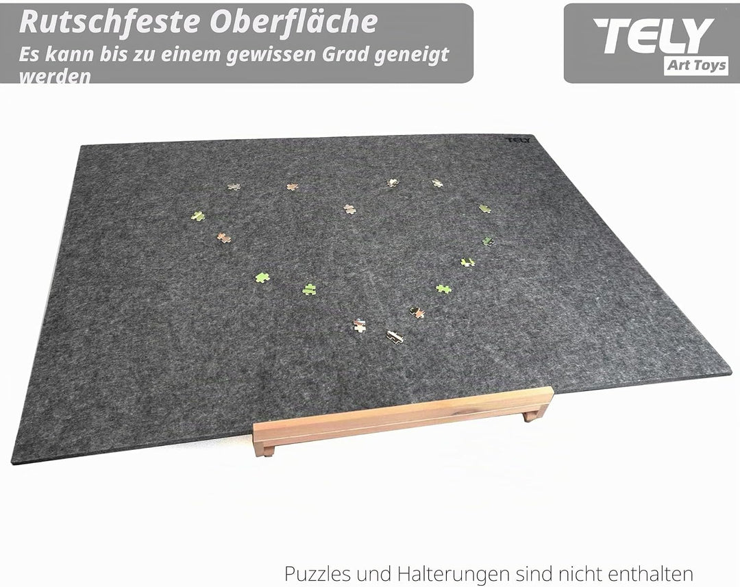 TELY Faltbares Puzzlebrett, Filzmatte für bis zu 2000 Puzzleteile, faltbar für einfache Aufbewahrung