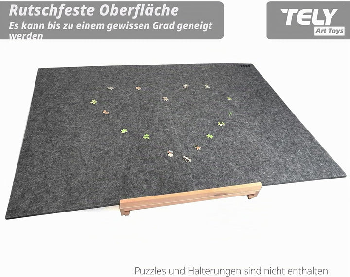 TELY Faltbares Puzzlebrett, Filzmatte für bis zu 2000 Puzzleteile, faltbar für einfache Aufbewahrung