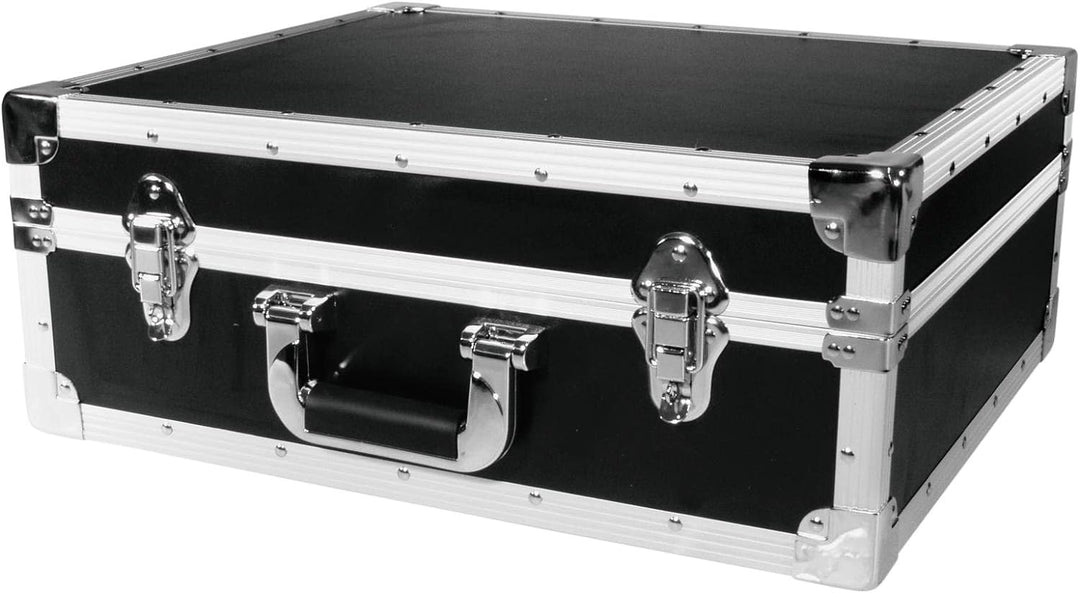 ROADINGER Plattenspieler-Case schwarz -S- | Flightcase für einen Plattenspieler mit S-Tonarm (bis 45