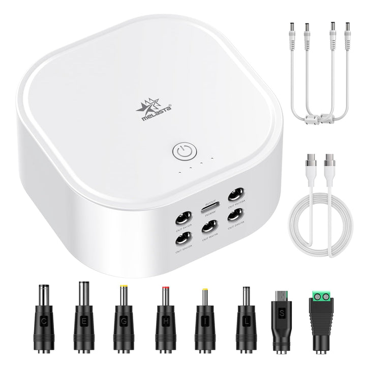 melasta DC Smart Mini-USV 10,8V 5200mAh Verfügt über Einen 6-in-1-Anschluss mit LED-Anzeigeleuchten,