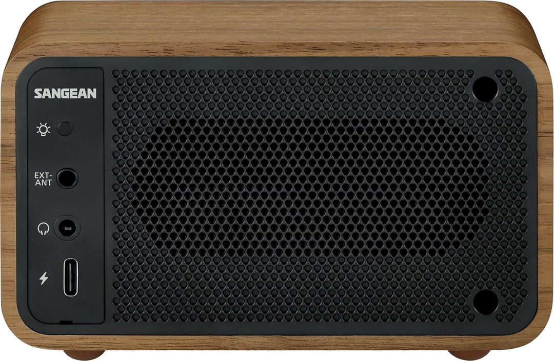 SANGEAN WR-8 – Tragbares Vintage Radio mit Bluetooth Lautsprecher, FM-Empfang, integriertem Akku, Ec