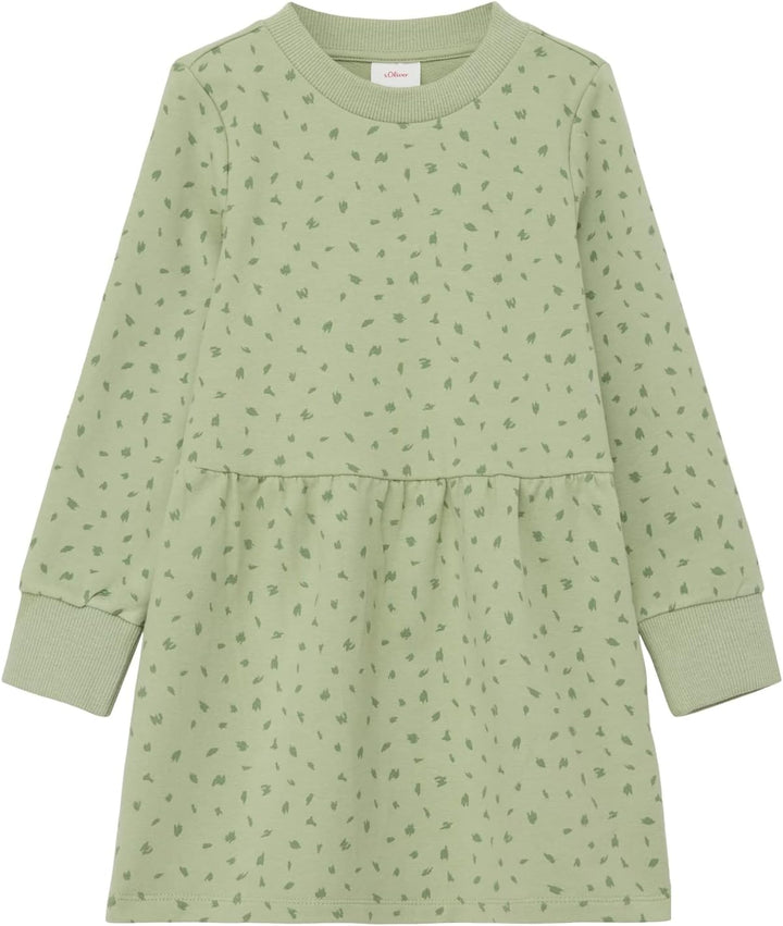 s.Oliver Junior Mädchen Sweatkleid 92 Grün, 92 Gr&#xFC;n