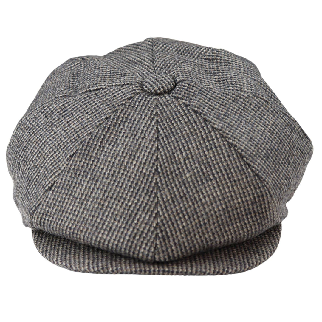 TruClothing.com Herren 8 Panel Razor Baker Boy Hut Woll-Tweed Shelby Newsboy Schiebermütze S-M Grau,