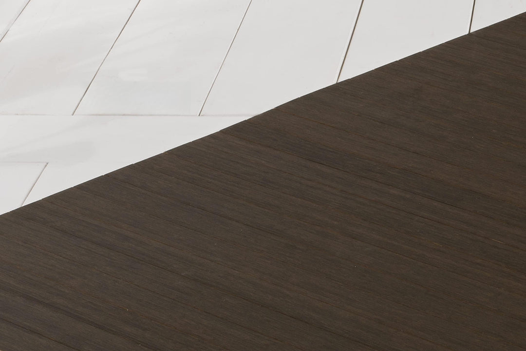 DE-COmmerce Bambusteppich SOLID Mocha 100x160 cm extra breite 50mm Stege ohne Bordüre für Wohnzimmer