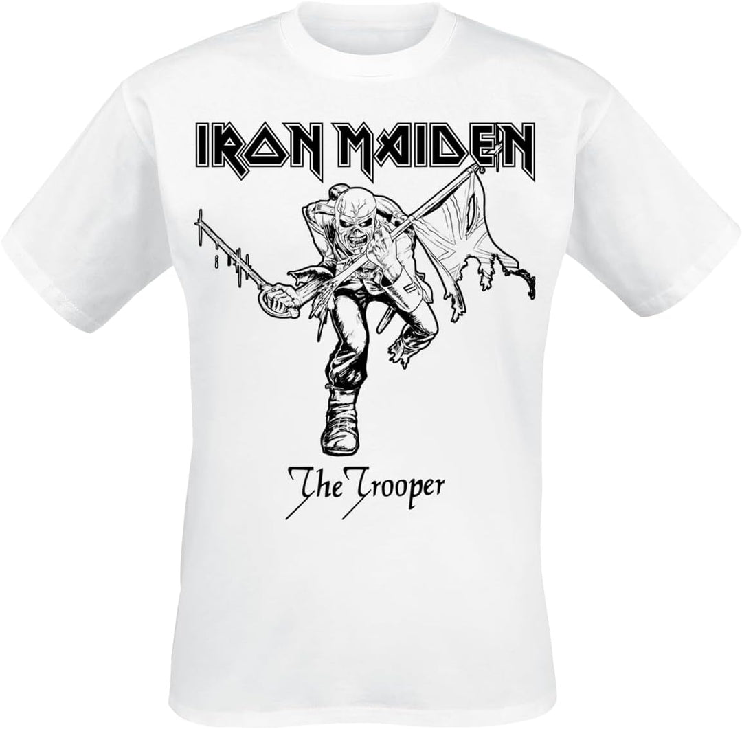 Iron Maiden Trooper - Doppelpack Männer T-Shirt schwarz/weiss Band-Merch, Bands XL Schwarz/Weiss, XL