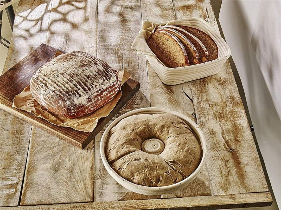 Brot Teig Korb Rund Gärkörbchen Brotform Natürlicher Rattan Peddigrohrkorb Brotkorb Proof Korb Ø 29
