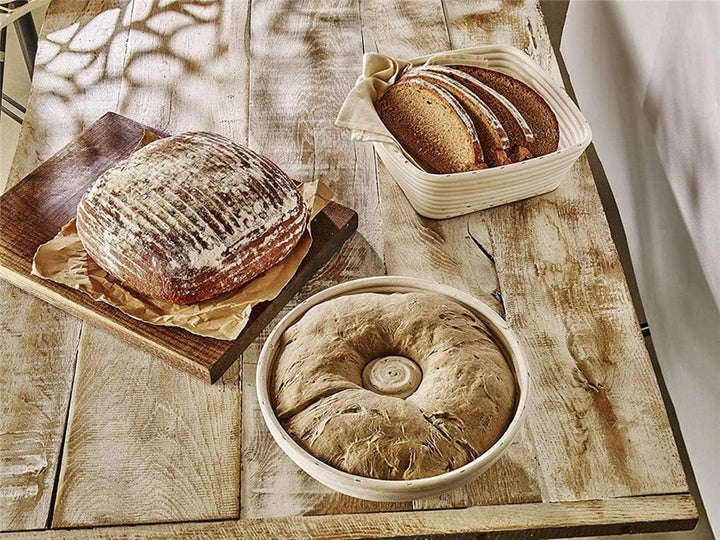 Brot Teig Korb Rund Gärkörbchen Brotform Natürlicher Rattan Peddigrohrkorb Brotkorb Proof Korb Ø 29