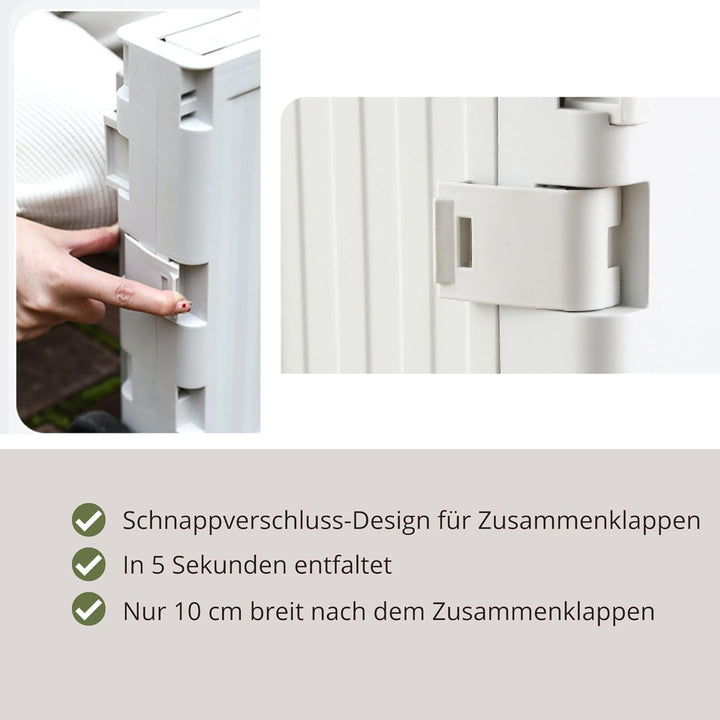 36L Schnell Faltbarer Einkaufstrolley mit Deckel, 2 Rollen, Hartschale, Verstellbarer Teleskopgriff,