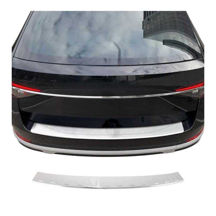 Ladekantenschutz Edelstahl Kompatibel mit Skoda Superb Kombi 2015-2023 Gebürstet Chrom