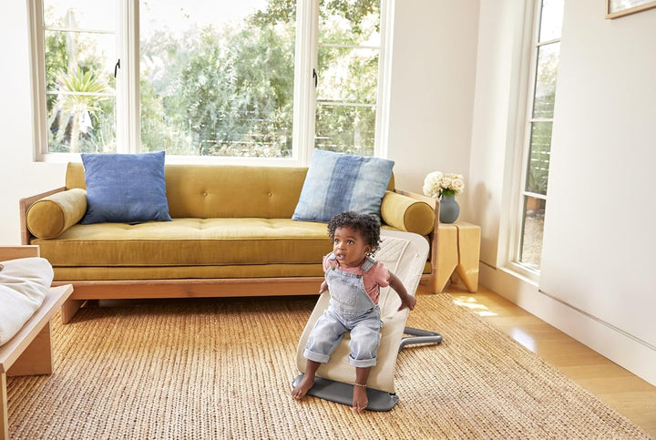 Ergobaby 3-in-1 Evolve Bouncer Mesh, Ergonomische Babywippe für Neugeborene ab Geburt bis zum Kleink
