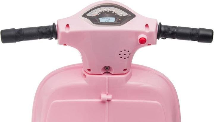 Vespa Elektroroller Elektrofahrzeug Kinderfahrzeug Scooter (Rosa mit Rückenlehne), Rosa