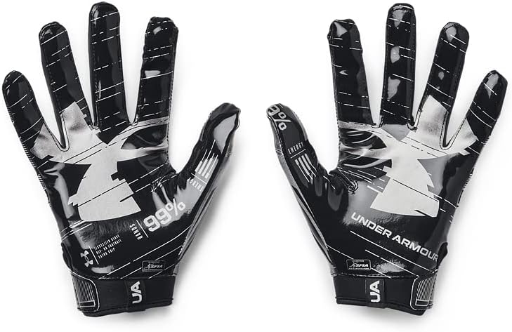 Under Armour Men's F8 Football Gloves , Black (001)/Metallic Gold , Large