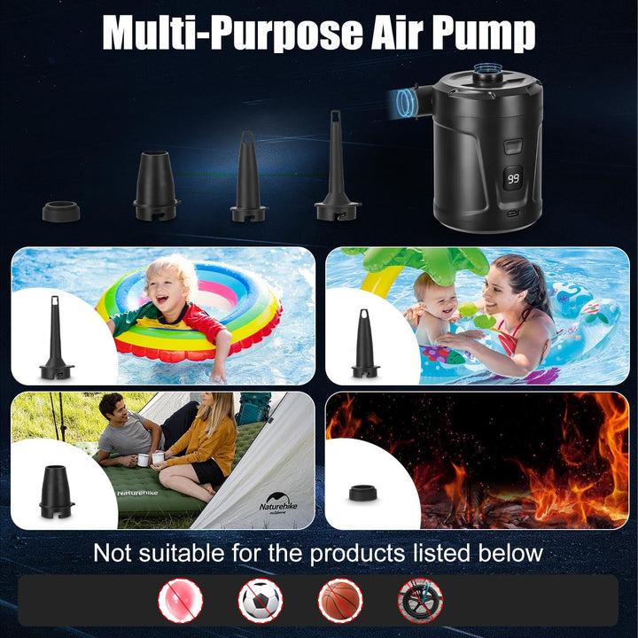 Elektrische Luftpumpe,5200mAh Wiederaufladbare Akku Luftpumpe,Mini Luftpumpe Elektrisch Inflator mit