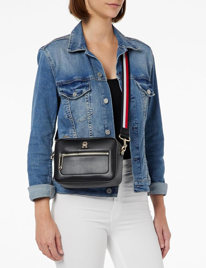 Tommy Hilfiger Damen Iconic Tommy Kameratasche Corp Crossovers Schwarz, Schwarz