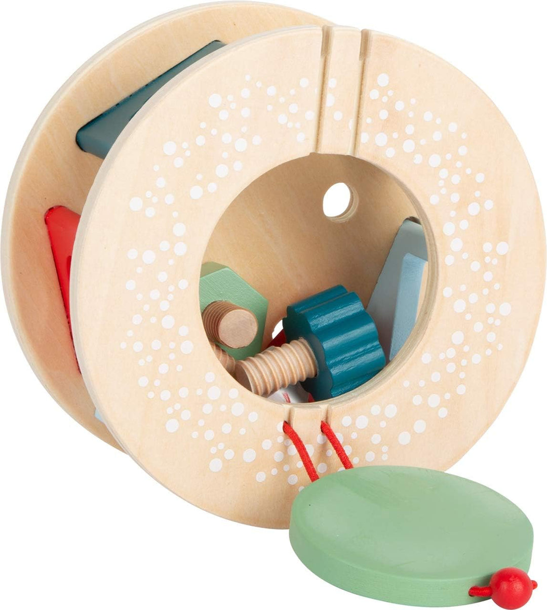 Small Foot Nachzieh-Stecktier Schnecke aus Holz, Motorikspielzeug zum Laufenlernen, für Kinder ab 12