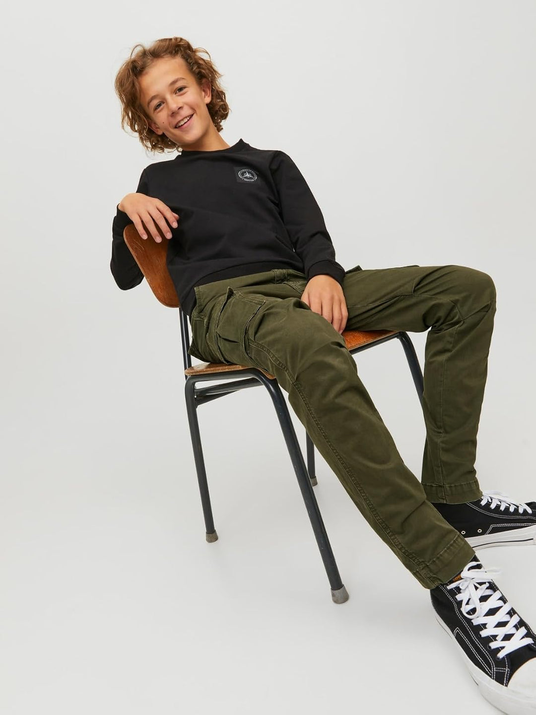 JACK & JONES Boy Chino Hose Chino Hose Junior 134 Olive Night, 134 Olive Night