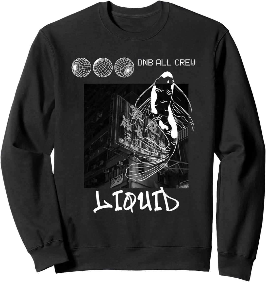 Liquid Drum und Bass DnB Fish Drum N Bass Sweatshirt