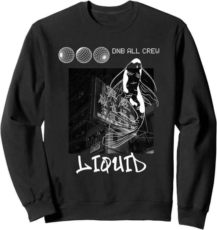 Liquid Drum und Bass DnB Fish Drum N Bass Sweatshirt