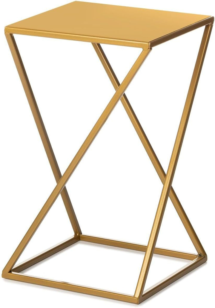 HowHomely Blumenständer Metall Golden 40 cm Hoch - Solider und Robuster Blumenhocker Metall - Pflanz