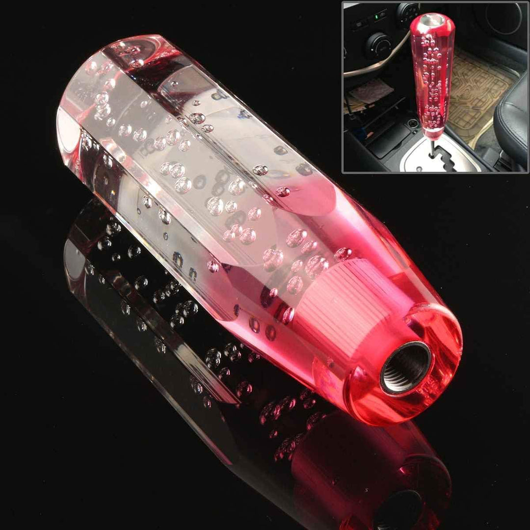 Riloer Universal Handschalthebel, Pink + Weiss Crystal Schaltknauf （25CM）, 25CM