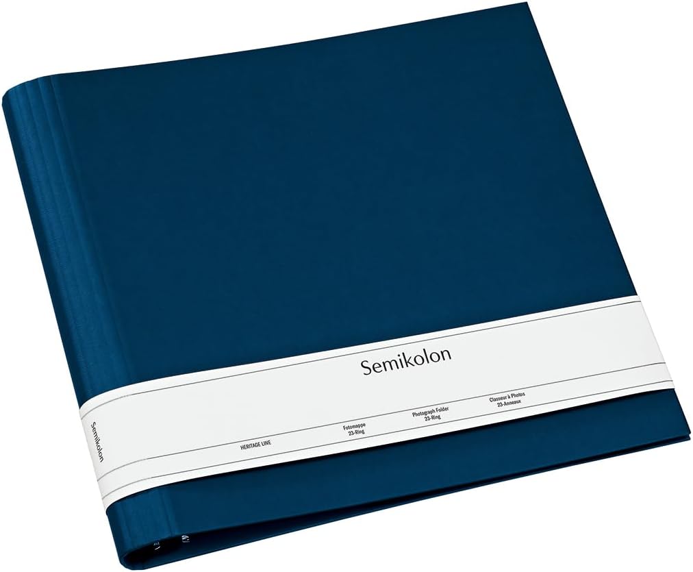 Semikolon 353284 Fotomappe 23 Ring - 35 x 32 cm - Efalinbezug - für Album, Fotobuch mit Ringheftung