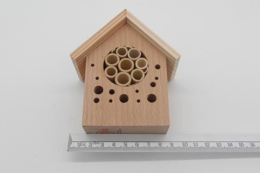 Insektenhotel mini Manufaktur Martinshof Länge:10 cm Breite: 5 cm Höhe: 11 cm Blumenkasten, Balkon,