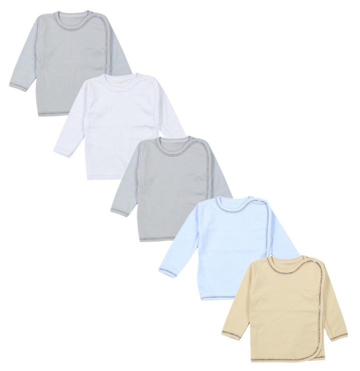 TupTam Unisex Baby Wickelshirt Langarm 5er Pack 68 Junge 2, 68 Junge 2